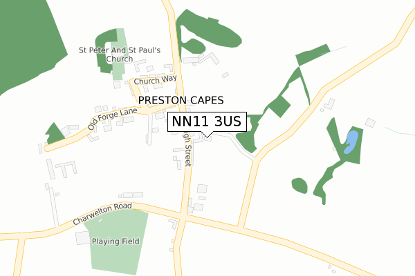 NN11 3US map - large scale - OS Open Zoomstack (Ordnance Survey)