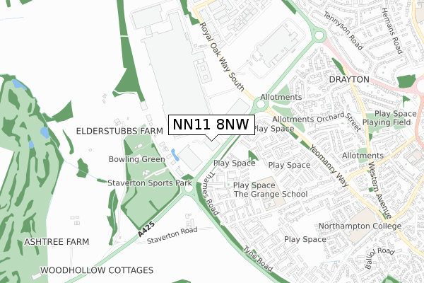 NN11 8NW map - small scale - OS Open Zoomstack (Ordnance Survey) NN11 8NW map - small scale - OS Open Zoomstack (Ordnance Survey)