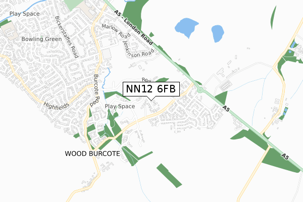 NN12 6FB map - small scale - OS Open Zoomstack (Ordnance Survey) NN12 6FB map - small scale - OS Open Zoomstack (Ordnance Survey)