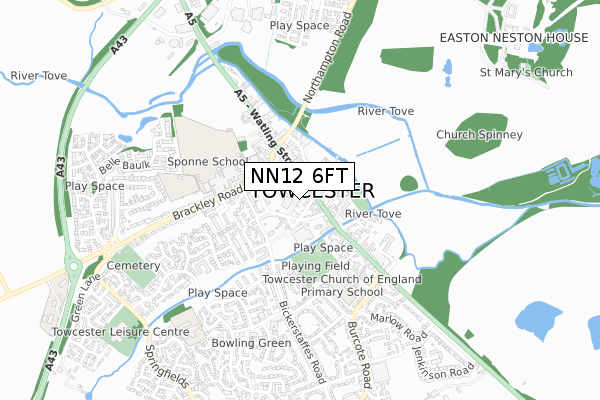 NN12 6FT map - small scale - OS Open Zoomstack (Ordnance Survey) NN12 6FT map - small scale - OS Open Zoomstack (Ordnance Survey)