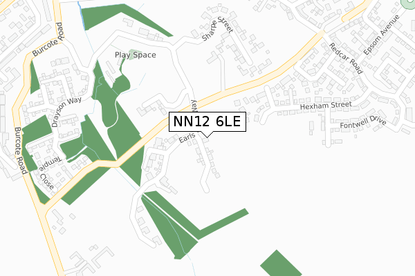 NN12 6LE map - large scale - OS Open Zoomstack (Ordnance Survey)