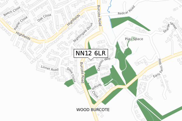 NN12 6LR map - large scale - OS Open Zoomstack (Ordnance Survey)