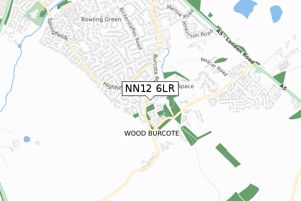 NN12 6LR map - small scale - OS Open Zoomstack (Ordnance Survey)