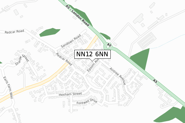 NN12 6NN map - large scale - OS Open Zoomstack (Ordnance Survey)