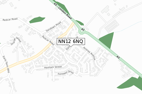 NN12 6NQ map - large scale - OS Open Zoomstack (Ordnance Survey)