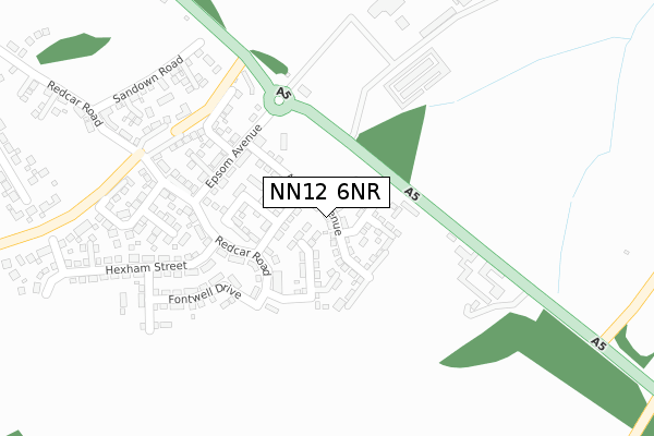 NN12 6NR map - large scale - OS Open Zoomstack (Ordnance Survey)