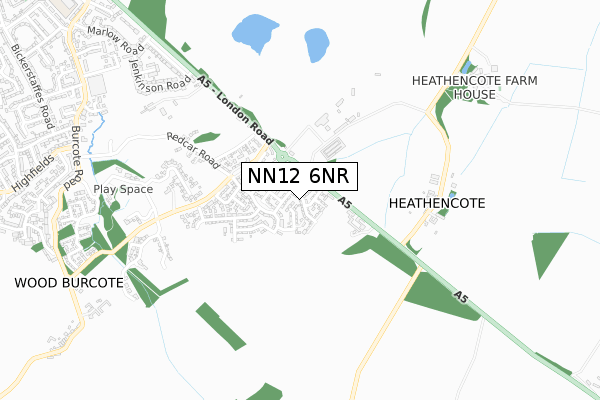 NN12 6NR map - small scale - OS Open Zoomstack (Ordnance Survey)