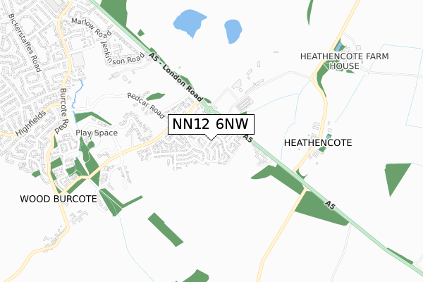 NN12 6NW map - small scale - OS Open Zoomstack (Ordnance Survey) NN12 6NW map - small scale - OS Open Zoomstack (Ordnance Survey)