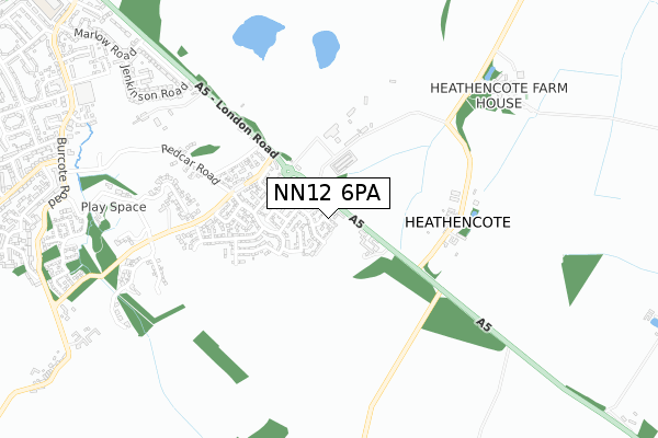 NN12 6PA map - small scale - OS Open Zoomstack (Ordnance Survey) NN12 6PA map - small scale - OS Open Zoomstack (Ordnance Survey)