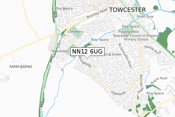 NN12 6UG map - small scale - OS Open Zoomstack (Ordnance Survey) NN12 6UG map - small scale - OS Open Zoomstack (Ordnance Survey)