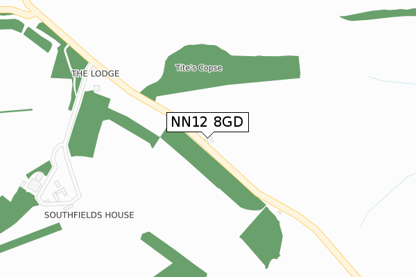 NN12 8GD map - large scale - OS Open Zoomstack (Ordnance Survey)