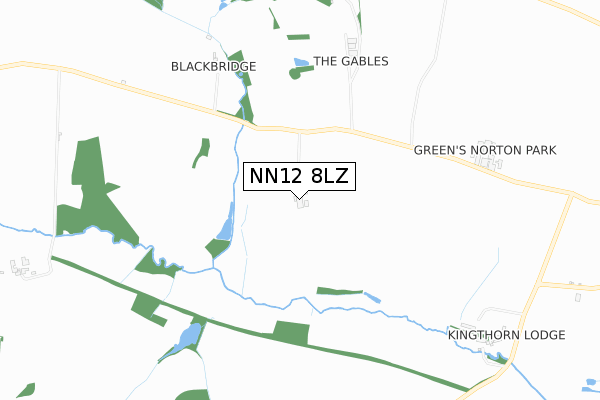NN12 8LZ map - small scale - OS Open Zoomstack (Ordnance Survey)
