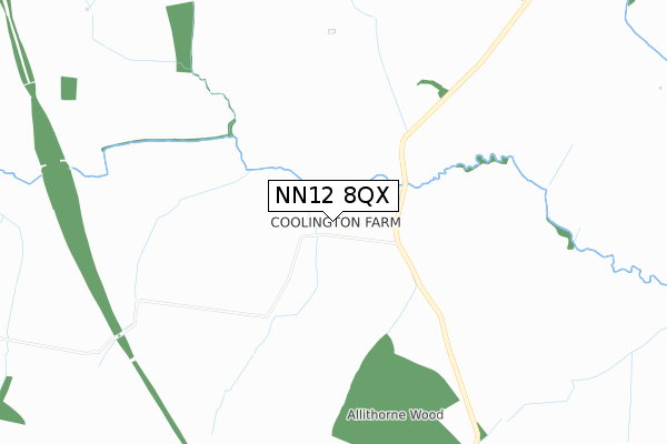 NN12 8QX map - small scale - OS Open Zoomstack (Ordnance Survey)