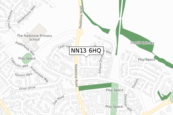 NN13 6HQ map - large scale - OS Open Zoomstack (Ordnance Survey) NN13 6HQ map - large scale - OS Open Zoomstack (Ordnance Survey)