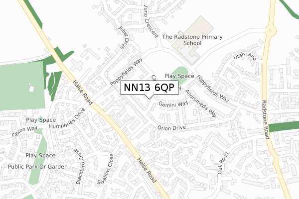 NN13 6QP map - large scale - OS Open Zoomstack (Ordnance Survey) NN13 6QP map - large scale - OS Open Zoomstack (Ordnance Survey)