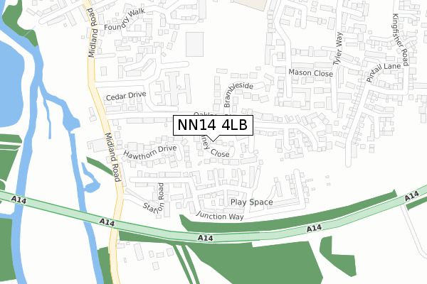 NN14 4LB map - large scale - OS Open Zoomstack (Ordnance Survey) NN14 4LB map - large scale - OS Open Zoomstack (Ordnance Survey)
