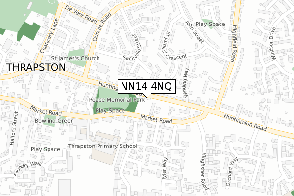 NN14 4NQ map - large scale - OS Open Zoomstack (Ordnance Survey)