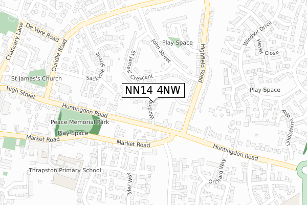 NN14 4NW map - large scale - OS Open Zoomstack (Ordnance Survey) NN14 4NW map - large scale - OS Open Zoomstack (Ordnance Survey)