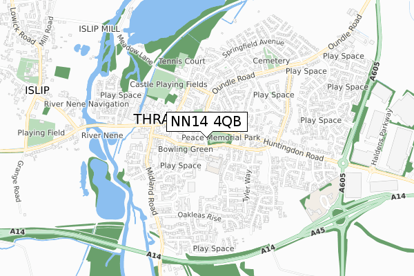 NN14 4QB map - small scale - OS Open Zoomstack (Ordnance Survey) NN14 4QB map - small scale - OS Open Zoomstack (Ordnance Survey)