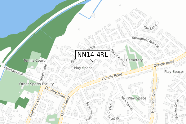 NN14 4RL map - large scale - OS Open Zoomstack (Ordnance Survey)
