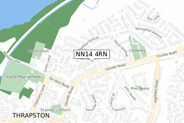 NN14 4RN map - large scale - OS Open Zoomstack (Ordnance Survey)