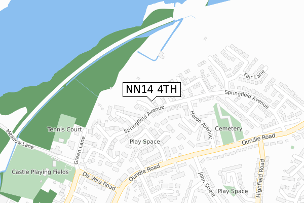 NN14 4TH map - large scale - OS Open Zoomstack (Ordnance Survey)