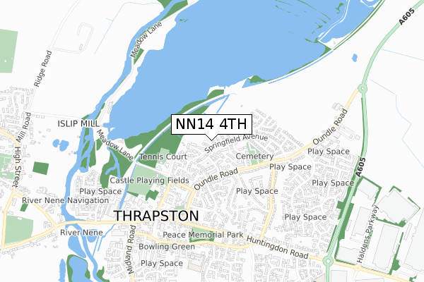 NN14 4TH map - small scale - OS Open Zoomstack (Ordnance Survey)