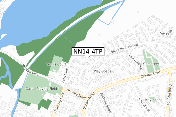 NN14 4TP map - large scale - OS Open Zoomstack (Ordnance Survey)