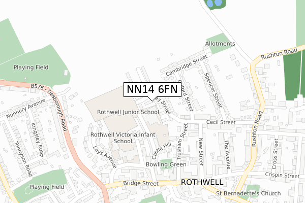 NN14 6FN map - large scale - OS Open Zoomstack (Ordnance Survey) NN14 6FN map - large scale - OS Open Zoomstack (Ordnance Survey)