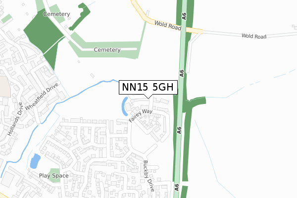 NN15 5GH map - large scale - OS Open Zoomstack (Ordnance Survey)