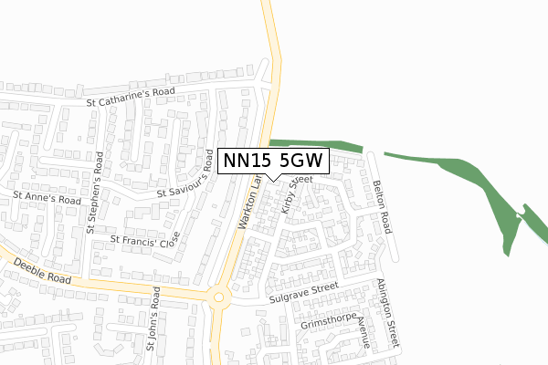 NN15 5GW map - large scale - OS Open Zoomstack (Ordnance Survey) NN15 5GW map - large scale - OS Open Zoomstack (Ordnance Survey)