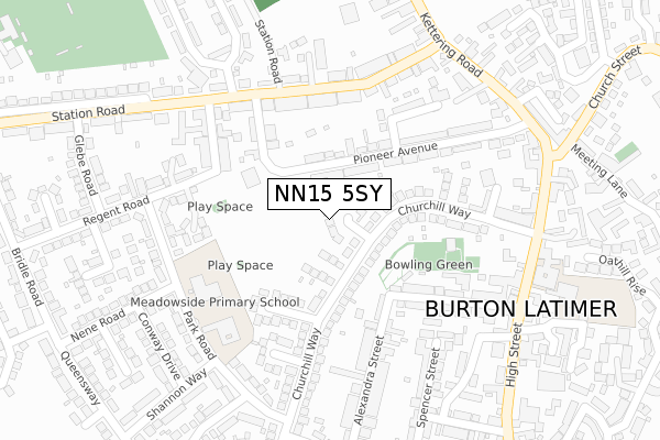 NN15 5SY map - large scale - OS Open Zoomstack (Ordnance Survey)