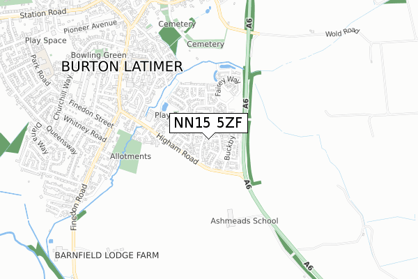 NN15 5ZF map - small scale - OS Open Zoomstack (Ordnance Survey) NN15 5ZF map - small scale - OS Open Zoomstack (Ordnance Survey)