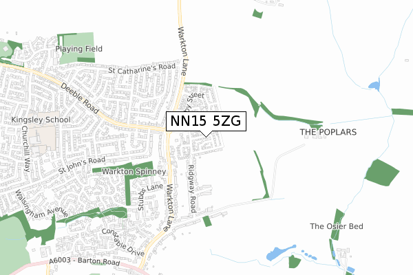 NN15 5ZG map - small scale - OS Open Zoomstack (Ordnance Survey)