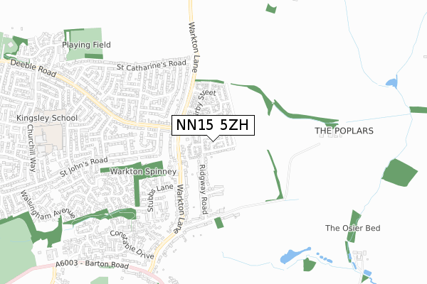 NN15 5ZH map - small scale - OS Open Zoomstack (Ordnance Survey)