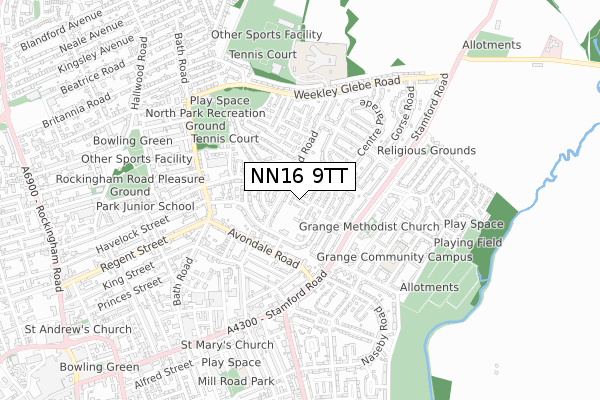 NN16 9TT map - small scale - OS Open Zoomstack (Ordnance Survey) NN16 9TT map - small scale - OS Open Zoomstack (Ordnance Survey)