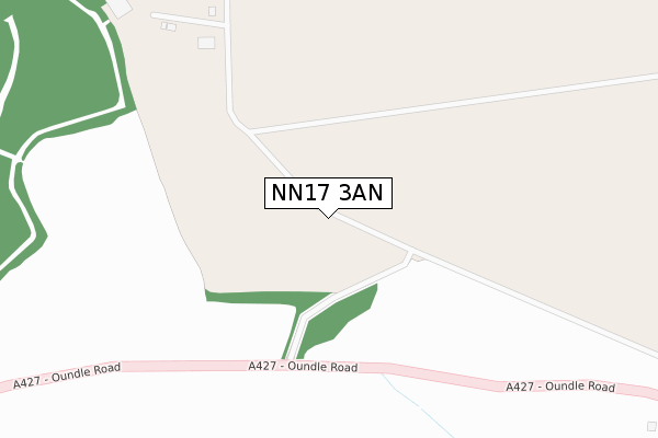 NN17 3AN map - large scale - OS Open Zoomstack (Ordnance Survey)