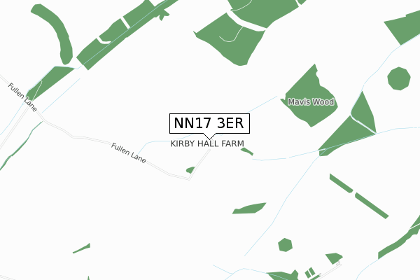 NN17 3ER map - small scale - OS Open Zoomstack (Ordnance Survey)