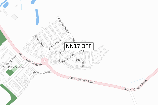 NN17 3FF map - large scale - OS Open Zoomstack (Ordnance Survey)