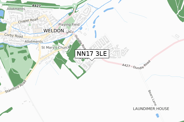 NN17 3LE map - small scale - OS Open Zoomstack (Ordnance Survey) NN17 3LE map - small scale - OS Open Zoomstack (Ordnance Survey)