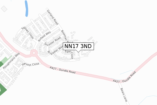 NN17 3ND map - large scale - OS Open Zoomstack (Ordnance Survey)