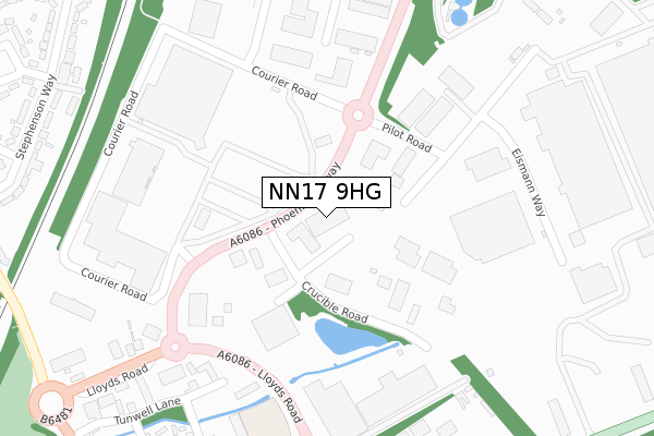 NN17 9HG map - large scale - OS Open Zoomstack (Ordnance Survey)