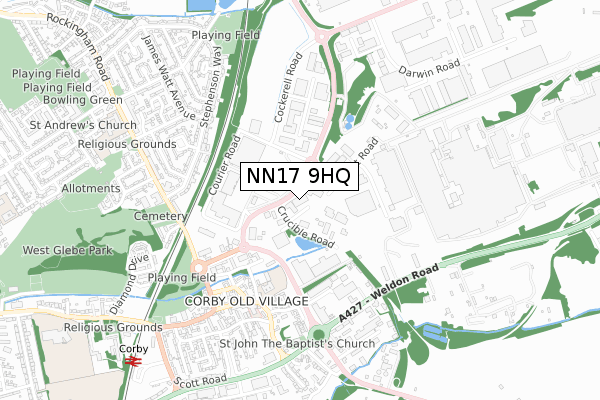NN17 9HQ map - small scale - OS Open Zoomstack (Ordnance Survey) NN17 9HQ map - small scale - OS Open Zoomstack (Ordnance Survey)