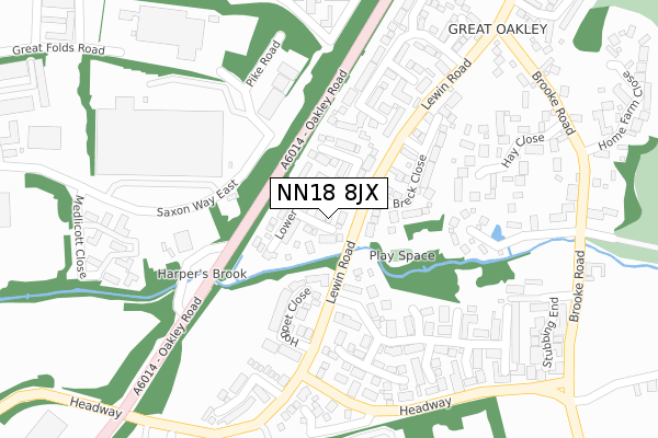 NN18 8JX map - large scale - OS Open Zoomstack (Ordnance Survey) NN18 8JX map - large scale - OS Open Zoomstack (Ordnance Survey)