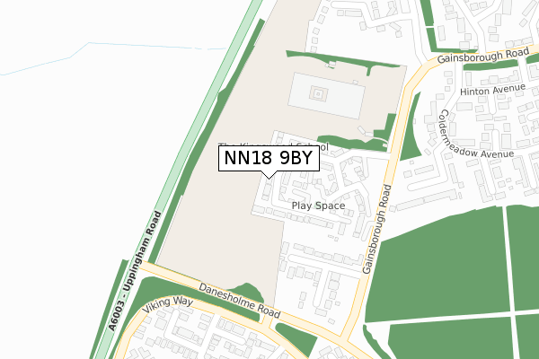 NN18 9BY map - large scale - OS Open Zoomstack (Ordnance Survey)