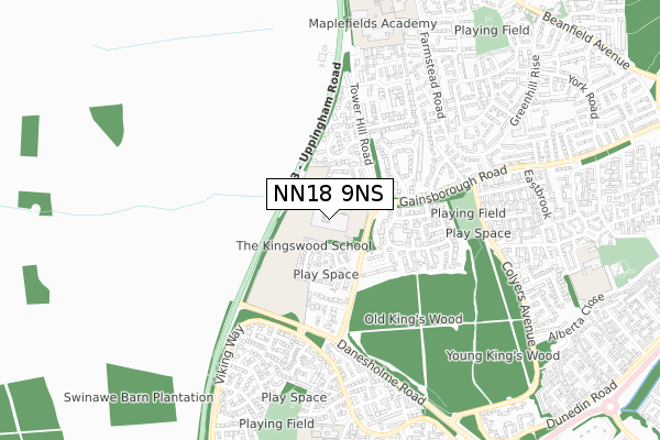 NN18 9NS map - small scale - OS Open Zoomstack (Ordnance Survey) NN18 9NS map - small scale - OS Open Zoomstack (Ordnance Survey)
