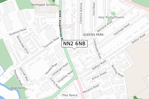 NN2 6NB map - large scale - OS Open Zoomstack (Ordnance Survey)