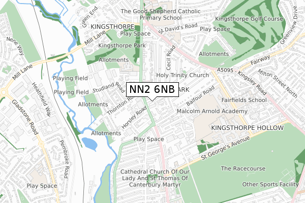 NN2 6NB map - small scale - OS Open Zoomstack (Ordnance Survey)