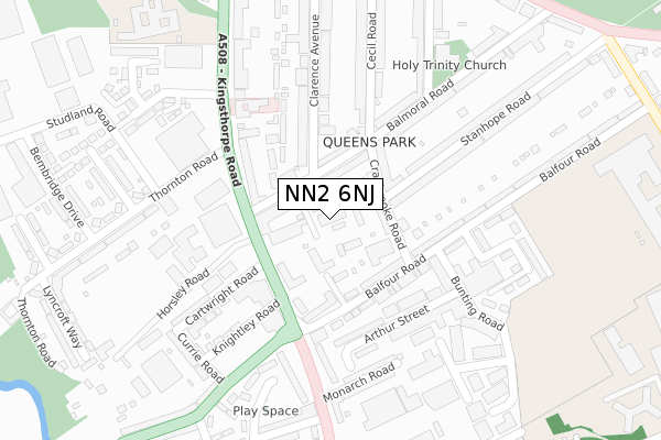 NN2 6NJ map - large scale - OS Open Zoomstack (Ordnance Survey)