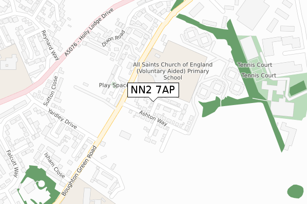 NN2 7AP map - large scale - OS Open Zoomstack (Ordnance Survey)